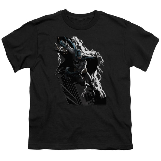Jla - Lighting Crashes - Short Sleeve Youth 18/1 - Black T-shirt