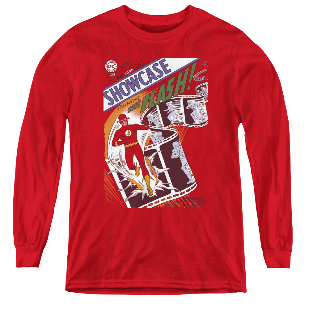 Jla - Showcase #4 Cover - Youth Long Sleeve Tee - Red