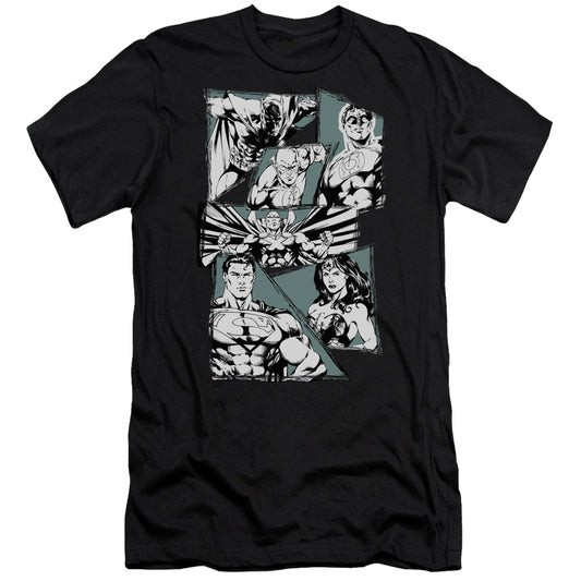 Jla - A Mighty League-premuim Canvas Adult Slim Fit 30/1 - Black