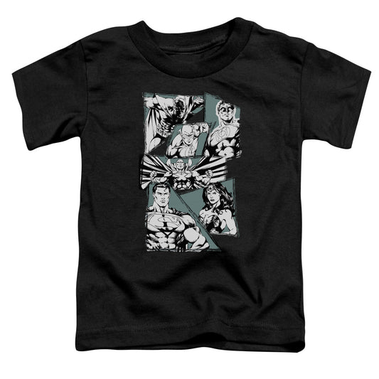 JLA A MIGHTY LEAGUE - S/S TODDLER TEE - BLACK - T-Shirt