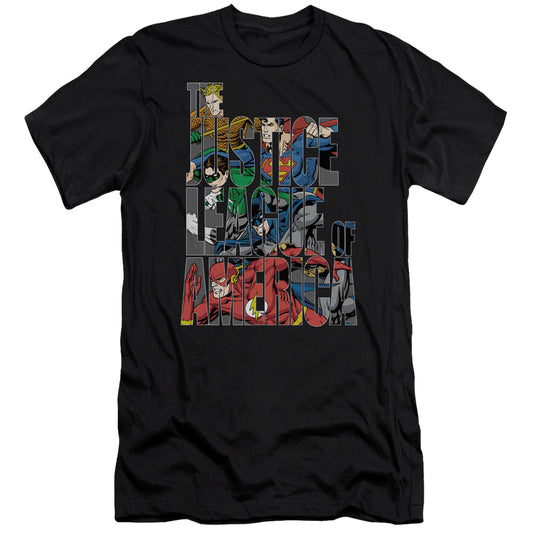Jla - Lettered League-premuim Canvas Adult Slim Fit 30/1 - Black