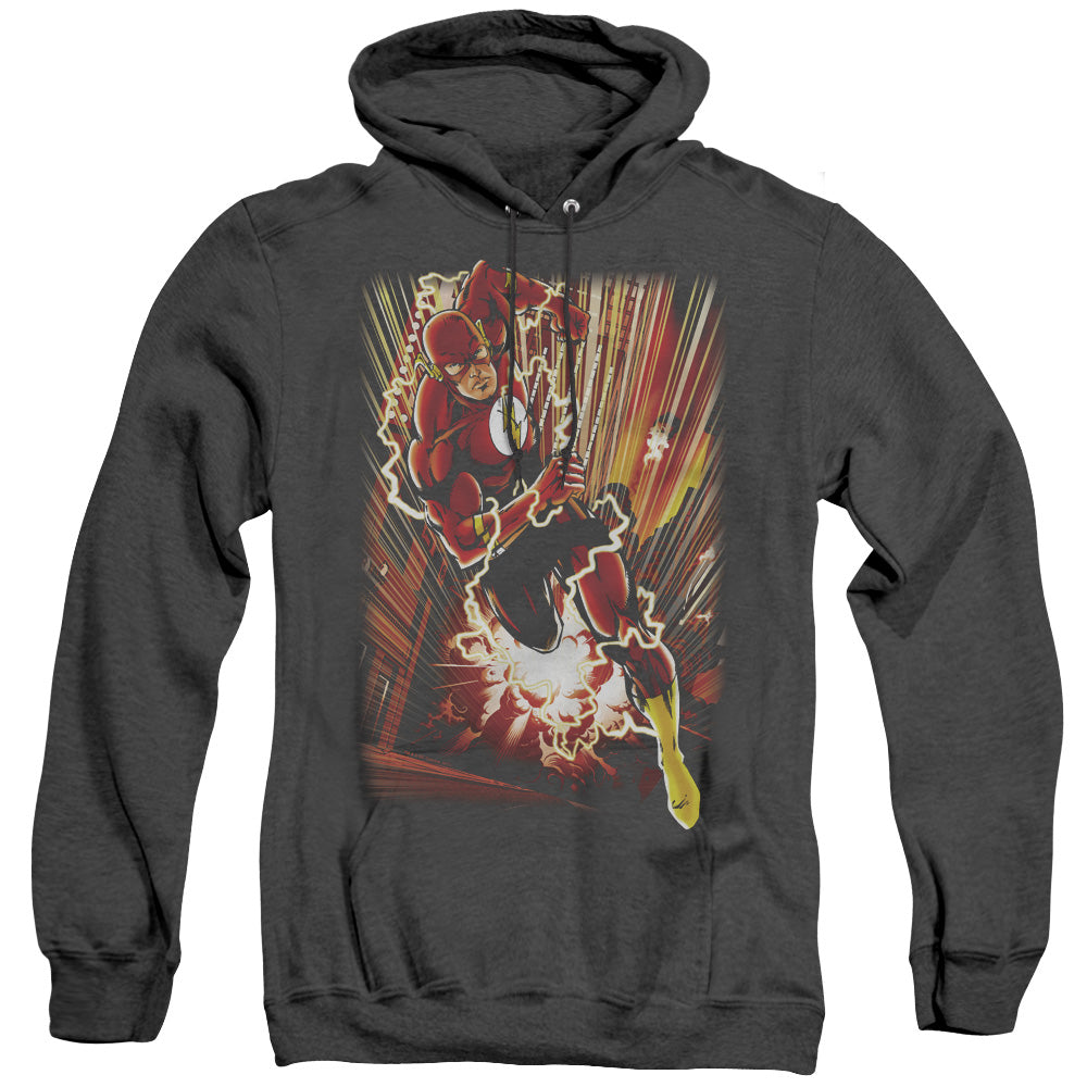 Jla - Street Speed - Adult Heather Hoodie - Black