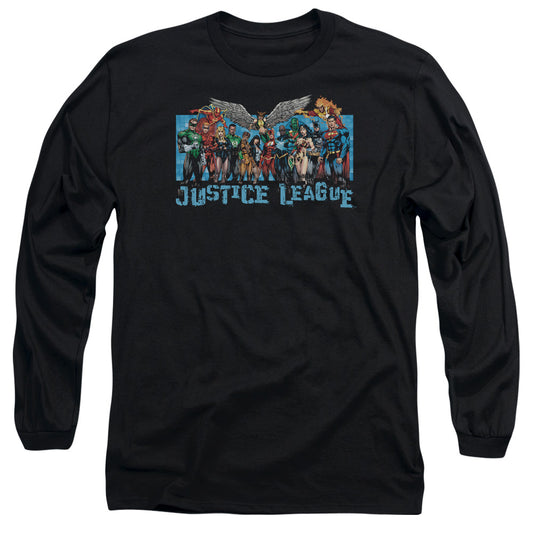 Jla - League Lineup - Long Sleeve Adult 18/1 - Black T-shirt
