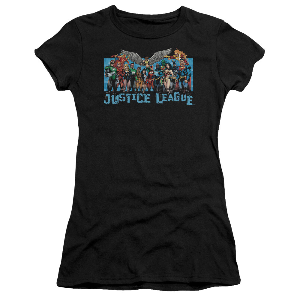 Jla - League Lineup - Short Sleeve Junior Sheer - Black T-shirt