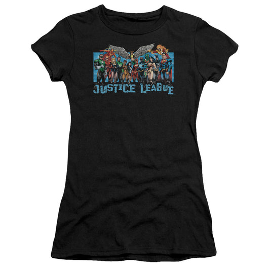 Jla - League Lineup - Short Sleeve Junior Sheer - Black T-shirt