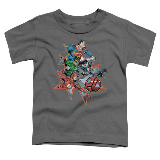 Jla - Starburst - Short Sleeve Toddler Tee - Charcoal T-shirt