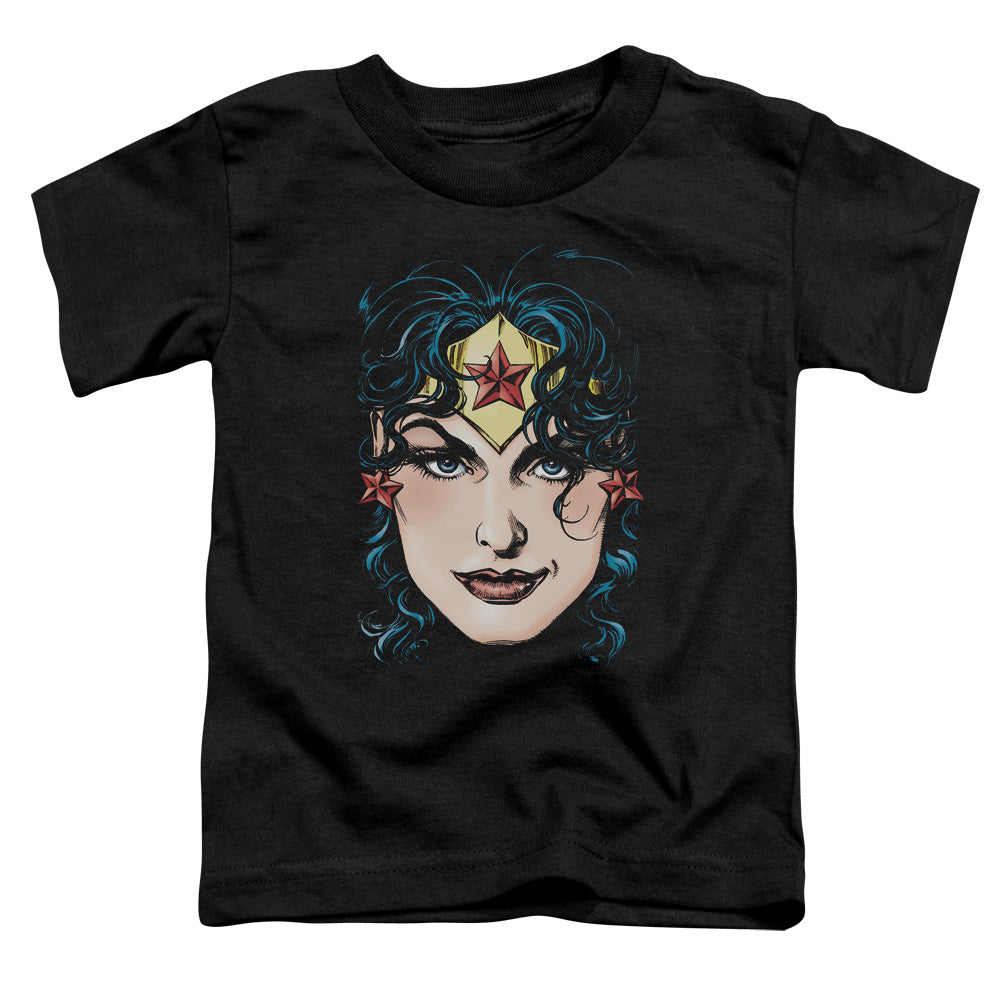 Dco Jla - Wonder Woman Head - Short Sleeve Toddler Tee - Black T-shirt
