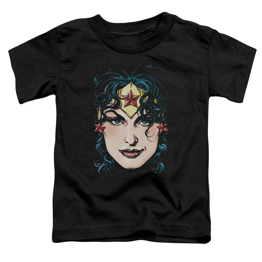 Dco Jla - Wonder Woman Head - Short Sleeve Toddler Tee - Black T-shirt