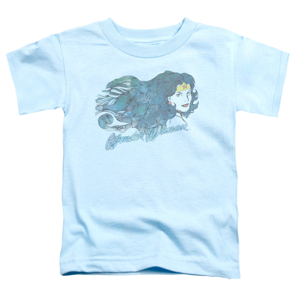 JLA WATERCOLOR HAIR - S/S TODDLER TEE - LIGHT BLUE - T-Shirt