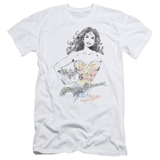 Dco Jla - Wonder Squiggles - Short Sleeve Adult 30/1 - White T-shirt