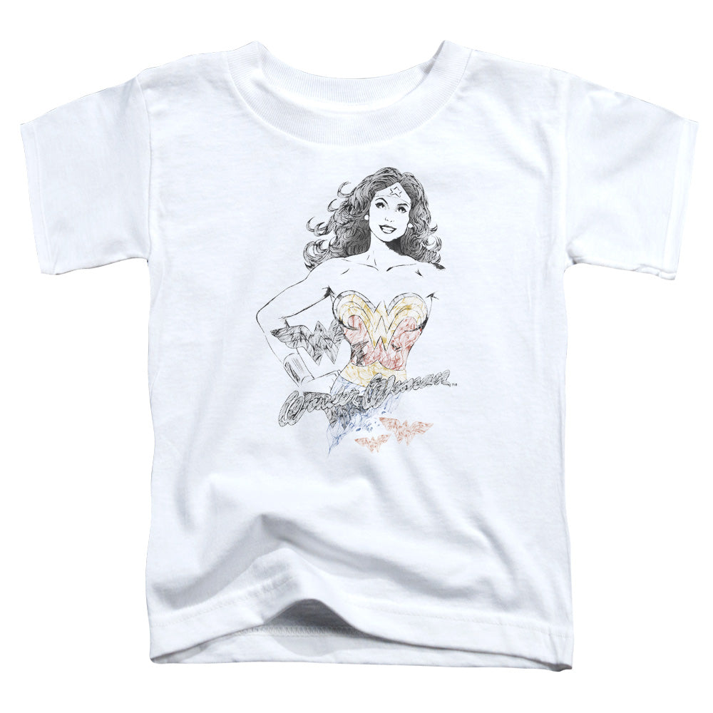 Dco Jla - Wonder Squiggles - Short Sleeve Toddler Tee - White T-shirt