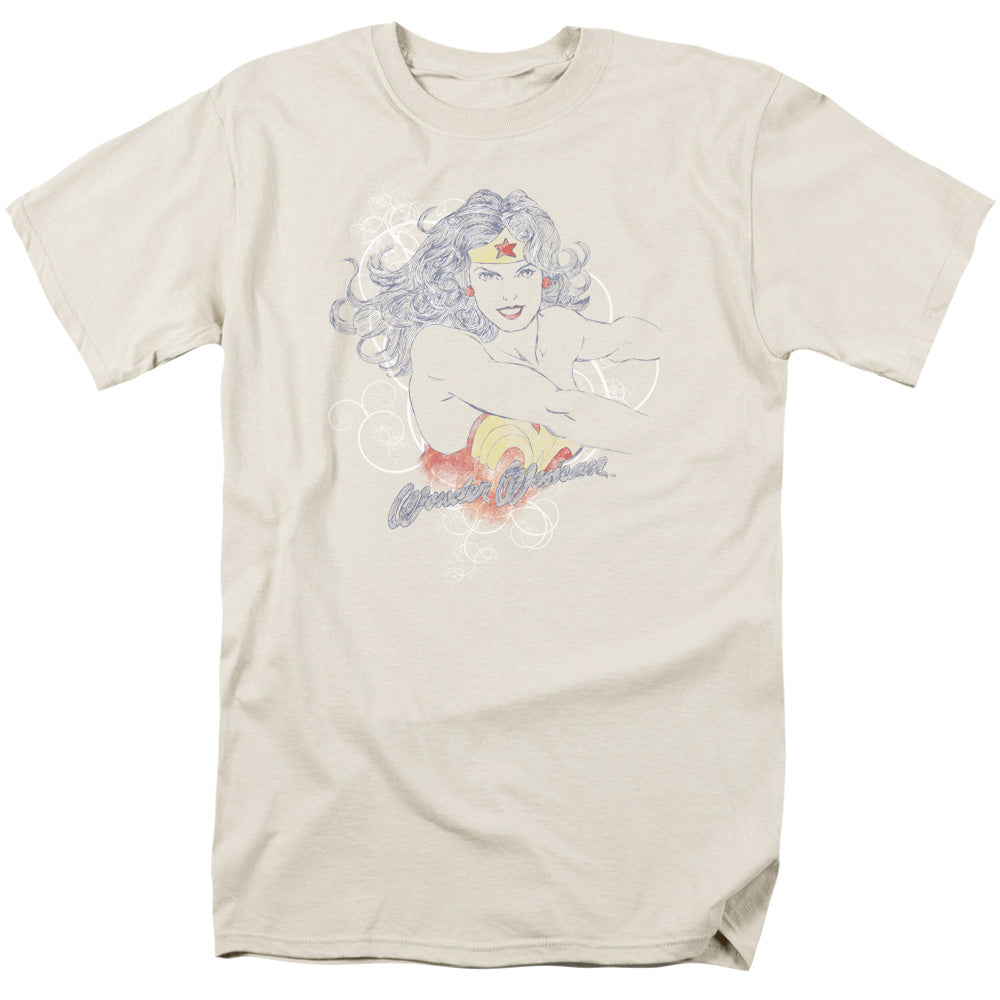 Dco Jla - Sketch Truth - Short Sleeve Adult 18/1 - Cream T-shirt