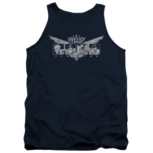 Jla - Justice Wings - Adult Tank - Navy