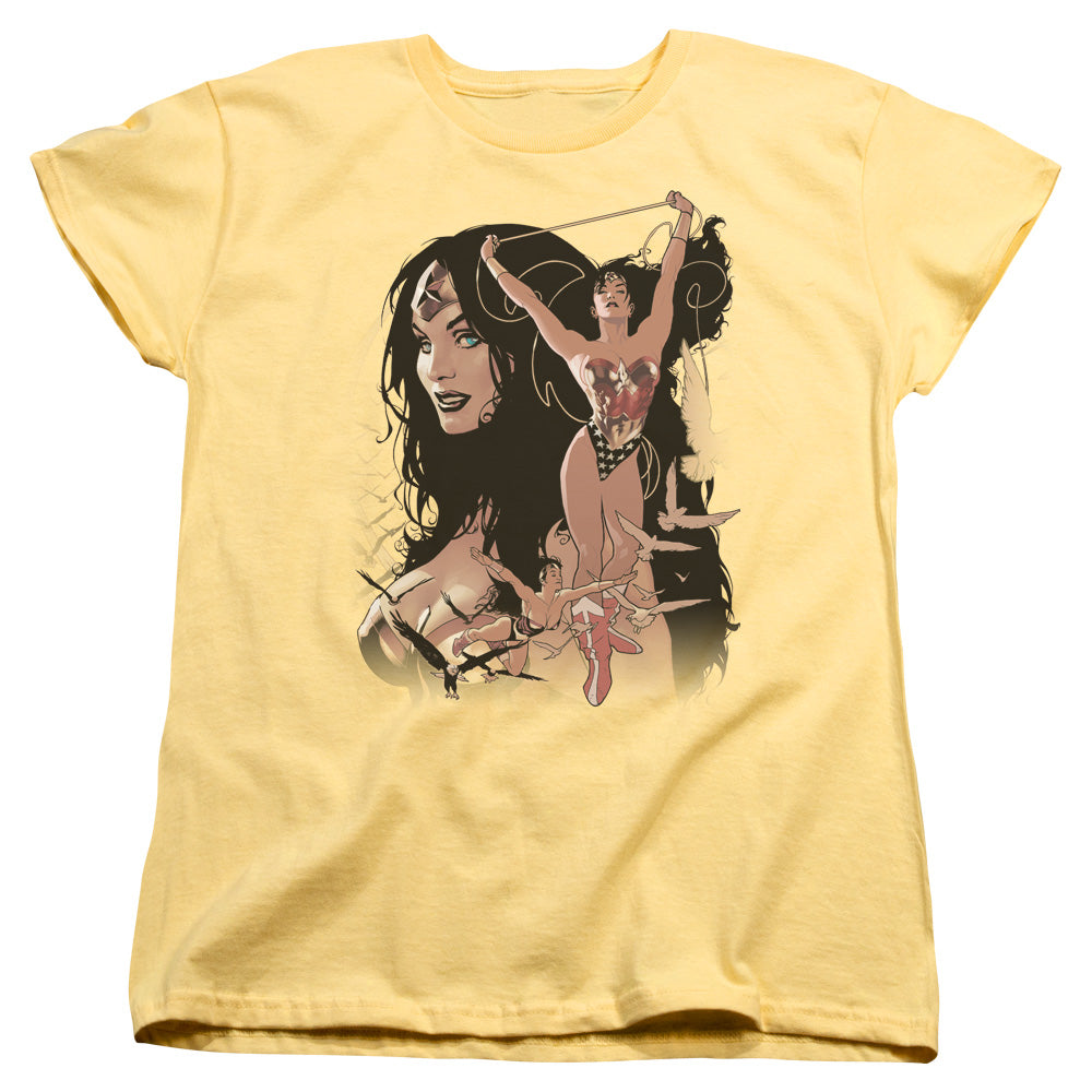 Jla - Ww #150 Cover - Short Sleeve Womens Tee - Banana T-shirt