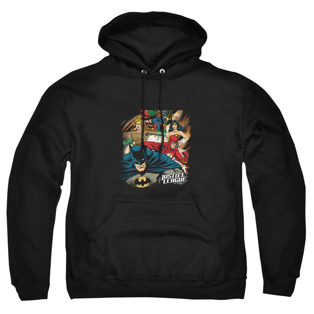 Jla - Starburst - Adult Pull-over Hoodie - Black