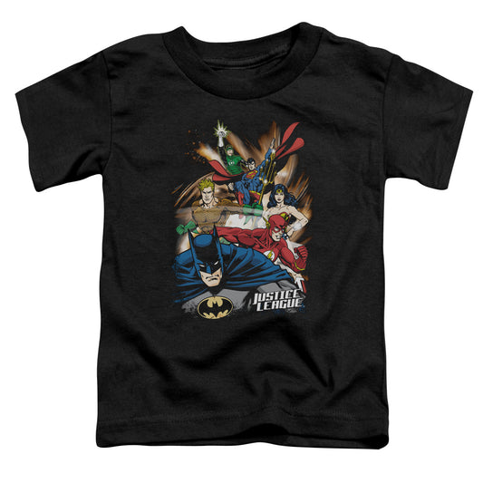 Jla - Starburst - Short Sleeve Toddler Tee - Black T-shirt