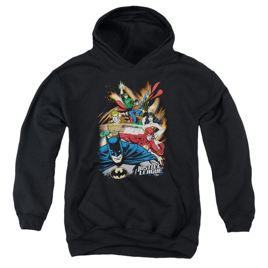 Jla - Starburst - Youth Pull-over Hoodie - Black