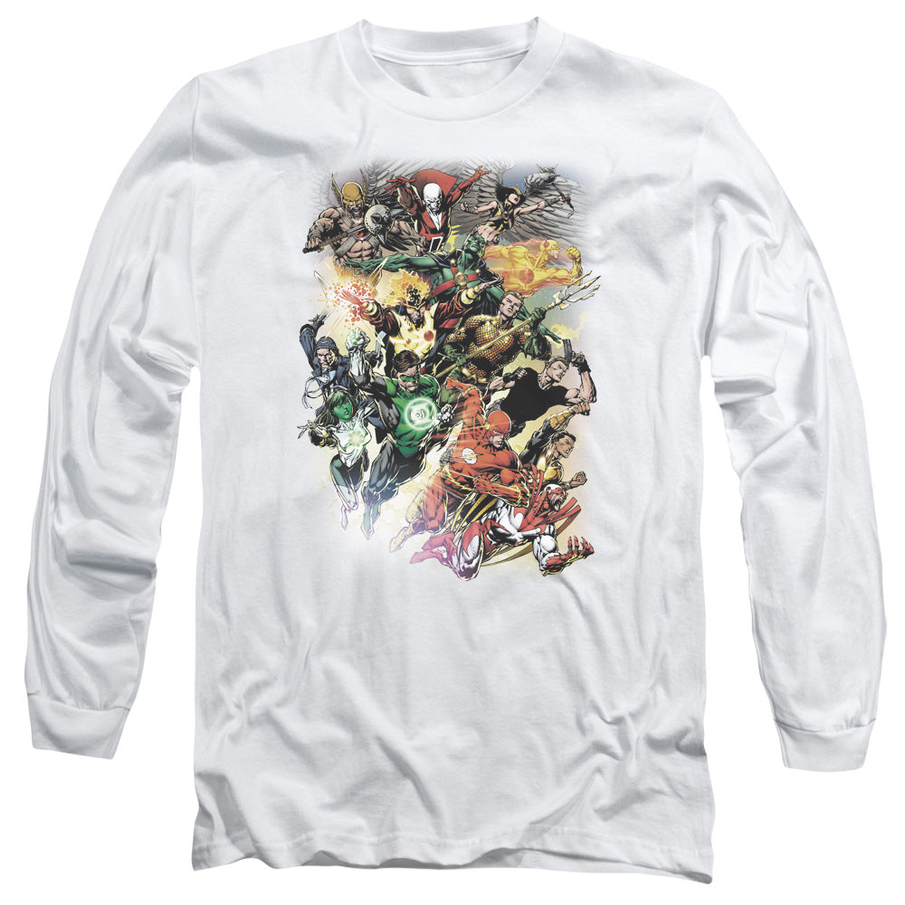 Jla - Brightest Day #0 - Long Sleeve Adult 18/1 - White T-shirt