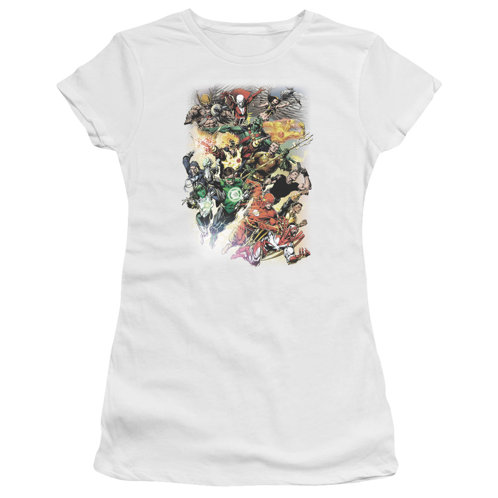 Jla - Brightest Day #0 - Short Sleeve Junior Sheer - White T-shirt