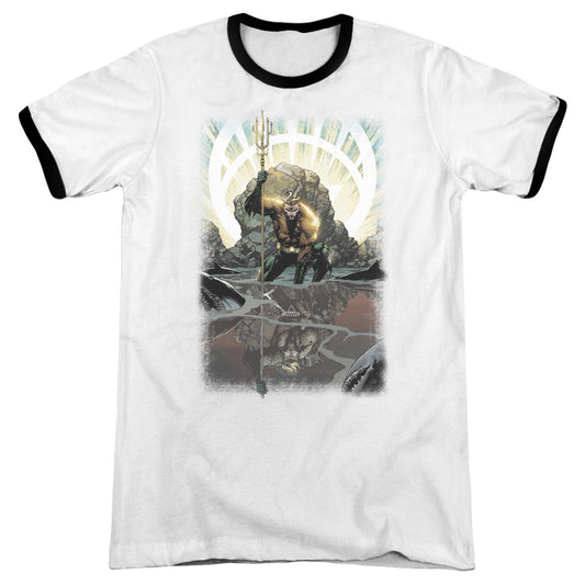 Jla - Brightest Day Aquaman - Adult Ringer - White/black