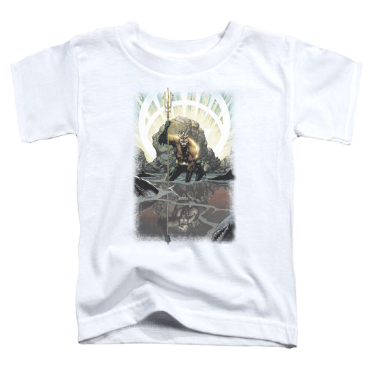 Jla - Brightest Day Aquaman - Short Sleeve Toddler Tee - White T-shirt