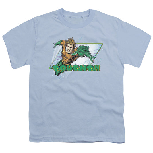 Jla - Aquaman - Short Sleeve Youth 18/1 - Light Blue T-shirt