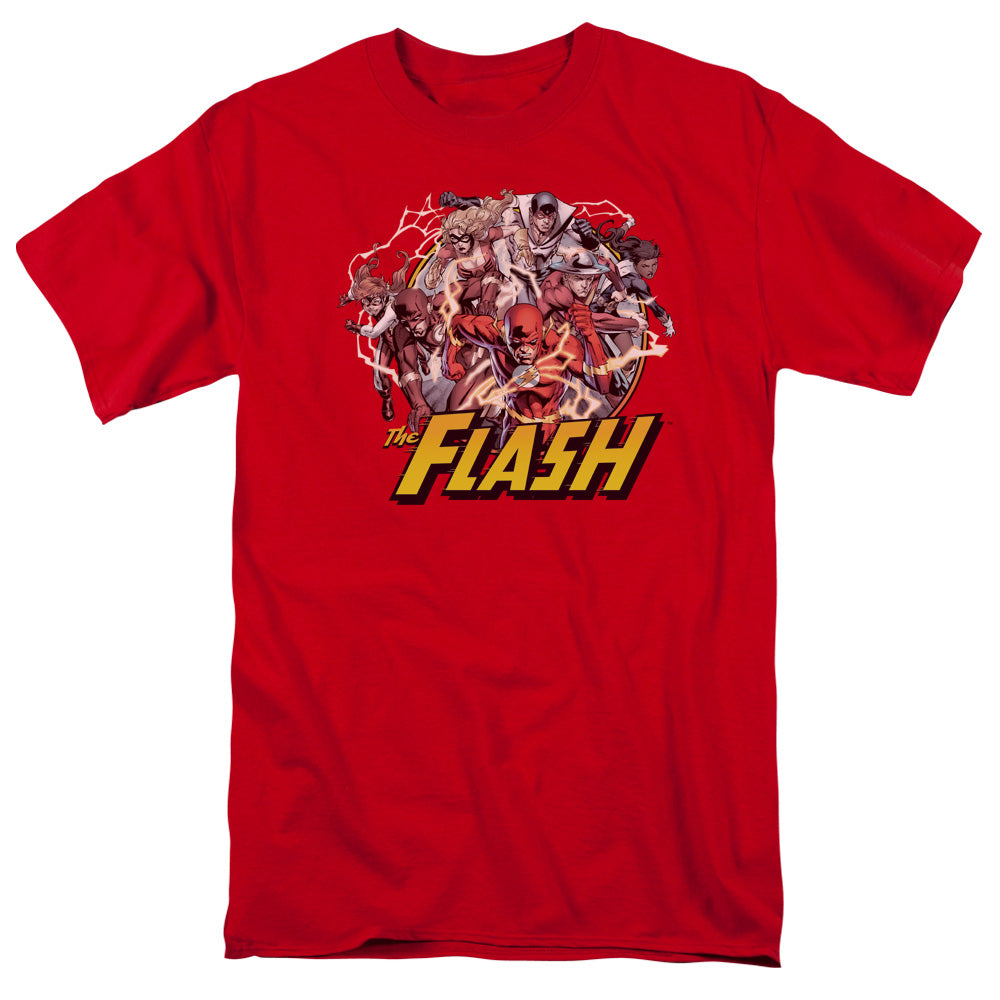Jla - Flash Family - Short Sleeve Adult 18/1 - Red T-shirt