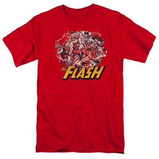 Jla - Flash Family - Short Sleeve Adult 18/1 - Red T-shirt