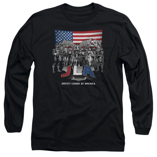 Jla - All American League - Long Sleeve Adult 18/1 - Black T-shirt