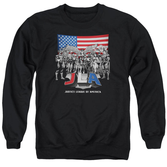 Jla - All American League - Adult Crewneck Sweatshirt - Black