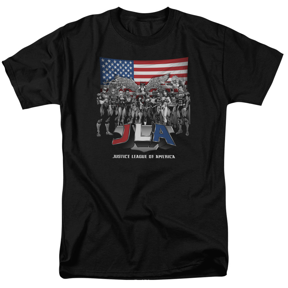 Jla - All American League - Short Sleeve Adult 18/1 - Black T-shirt