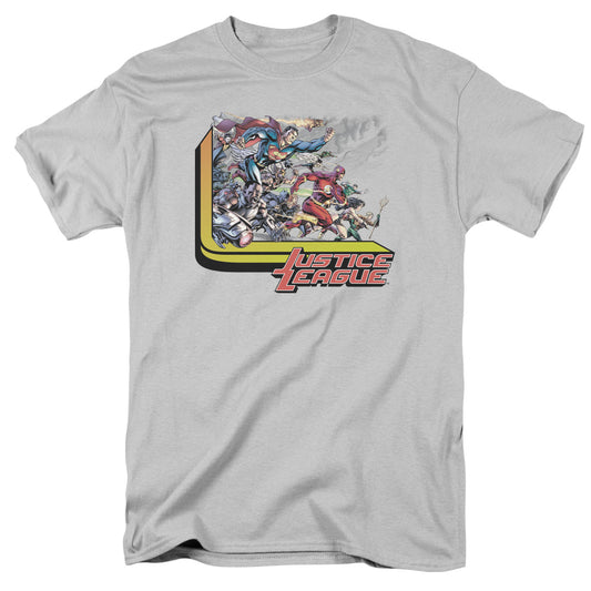 Jla - Ready To Fight - Short Sleeve Adult 18/1 - Silver T-shirt