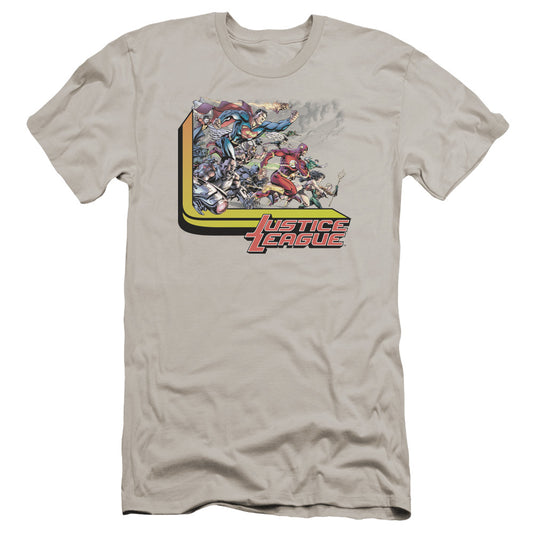 Jla - Ready To Fight-premuim Canvas Adult Slim Fit 30/1 - Silver