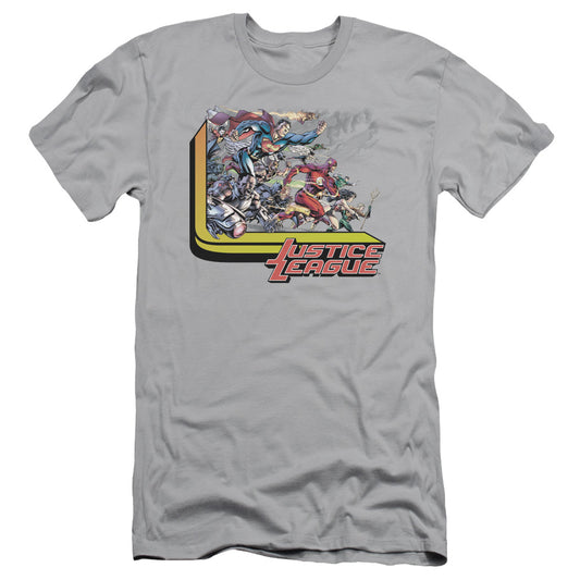 Jla - Ready To Fight - Short Sleeve Adult 30/1 - Silver T-shirt