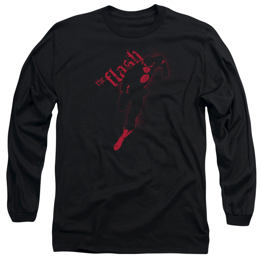 Jla - Flash Darkness - Long Sleeve Adult 18/1 - Black T-shirt