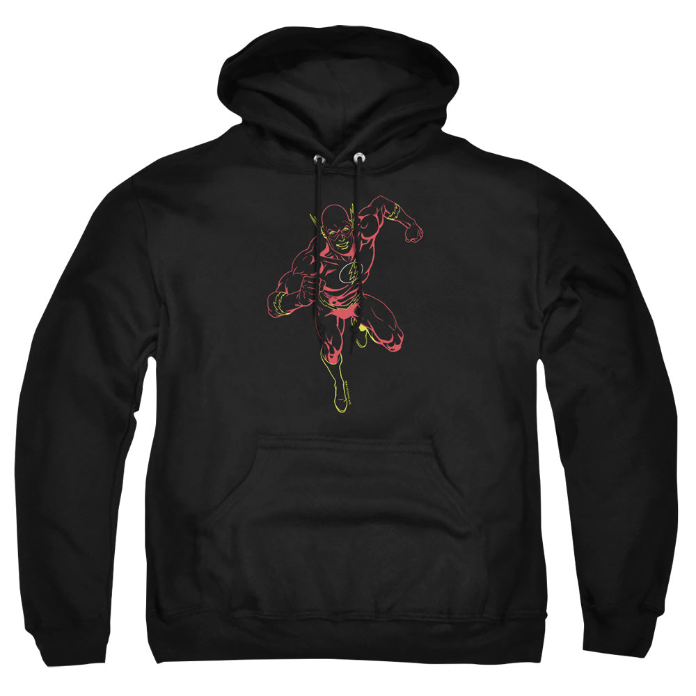 Jla - Neon Flash - Adult Pull-over Hoodie - Black