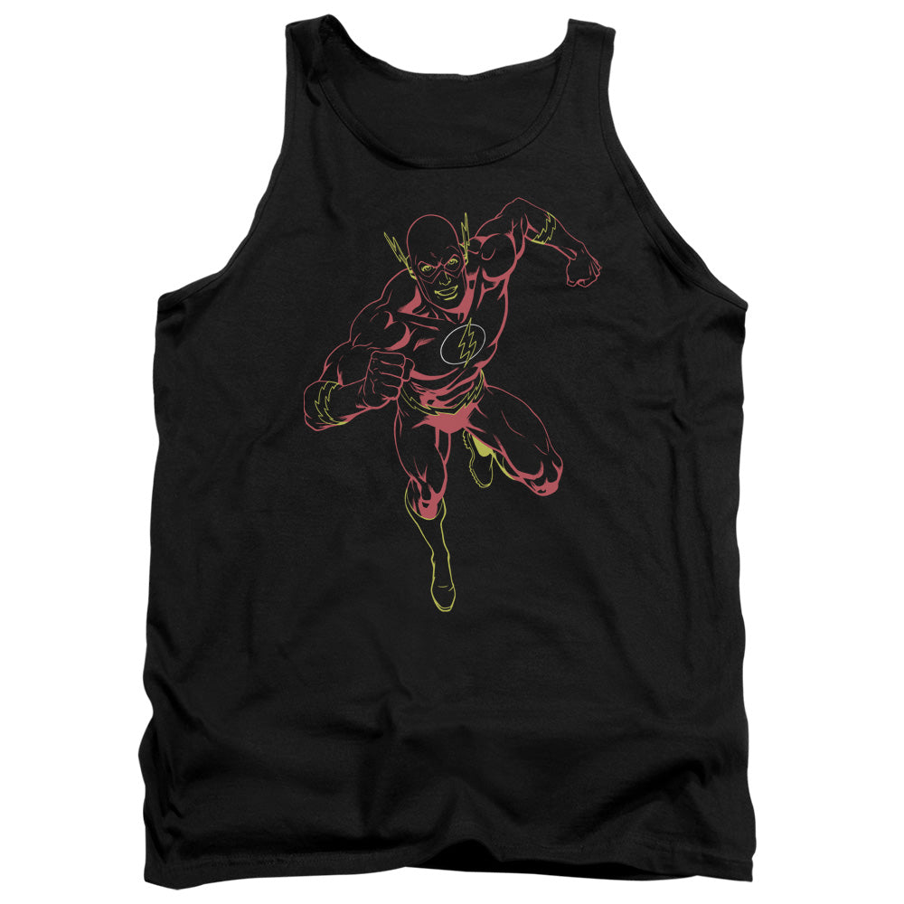 Jla Neon Flash - Adult Tank - Black