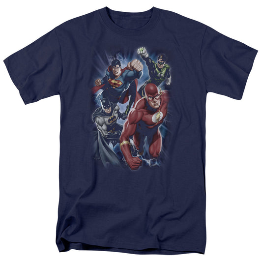 Jla - Storm Chasers - Short Sleeve Adult 18/1 - Navy T-shirt