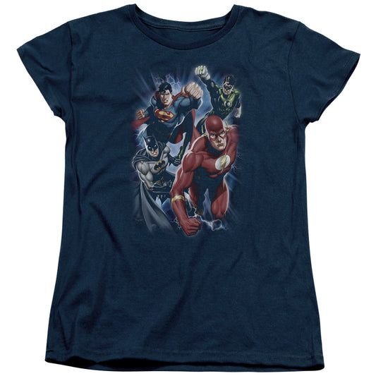 Jla - Storm Chasers - Short Sleeve Womens Tee - Navy T-shirt