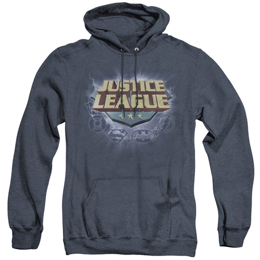 Jla - Storm Logo - Adult Heather Hoodie - Navy