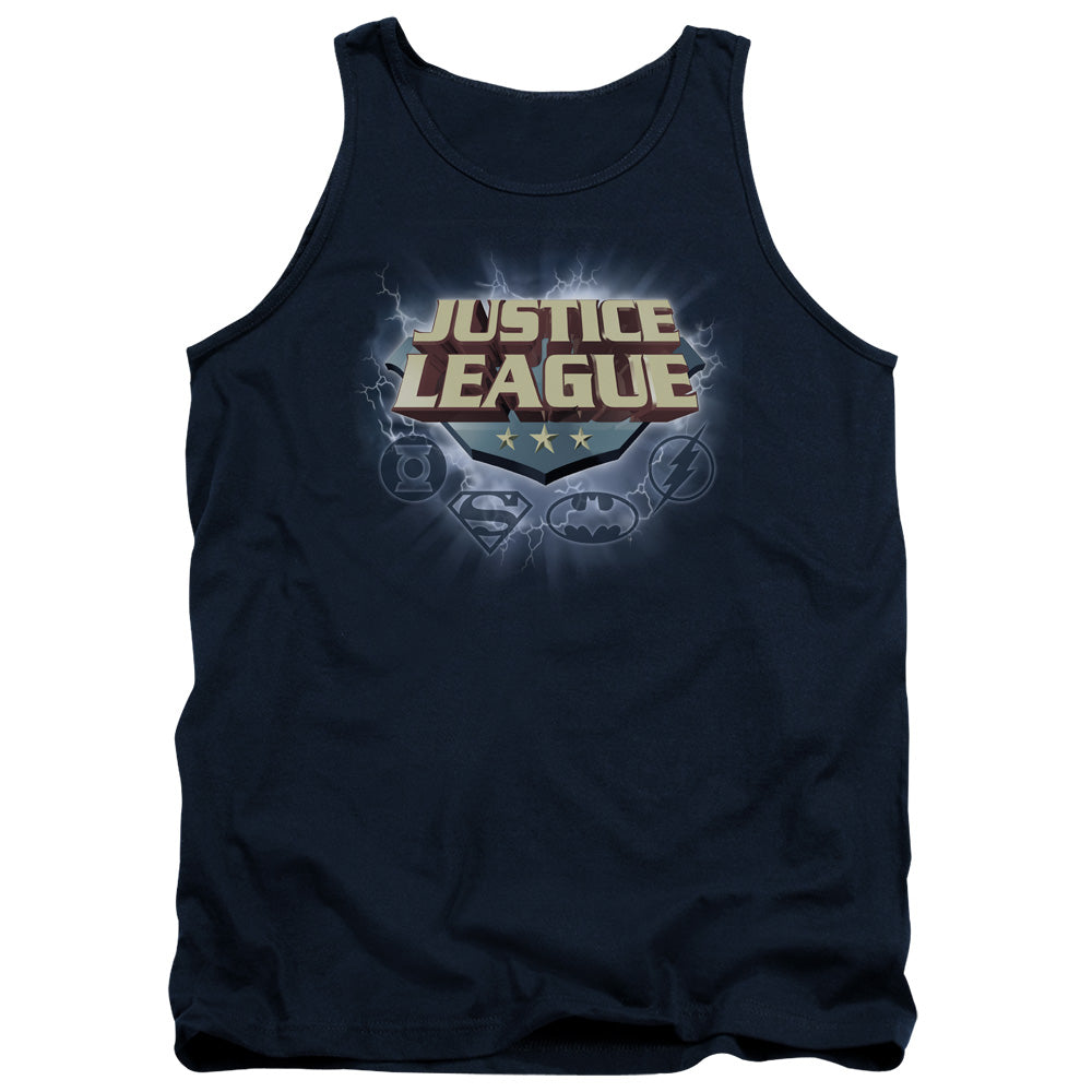 Jla - Storm Logo - Adult Tank - Navy