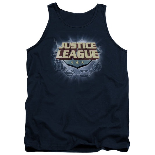 Jla - Storm Logo - Adult Tank - Navy