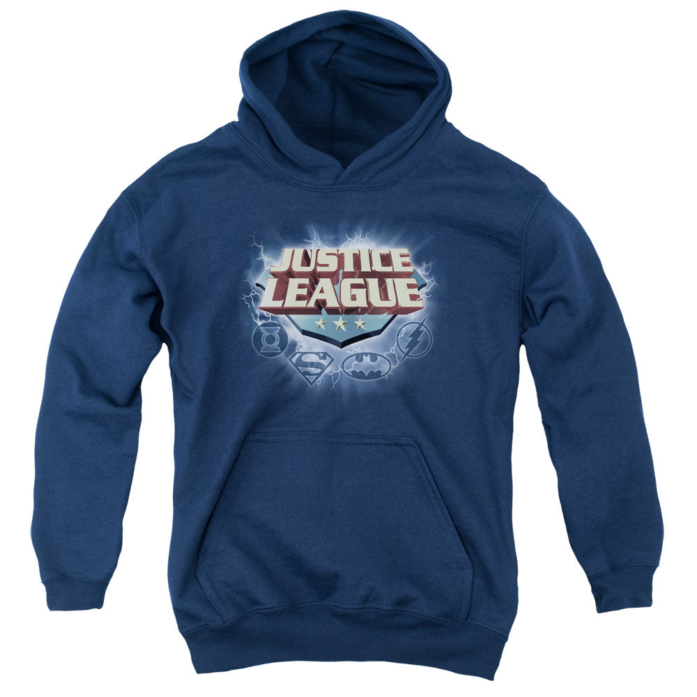 Jla - Storm Logo - Youth Pull-over Hoodie - Navy