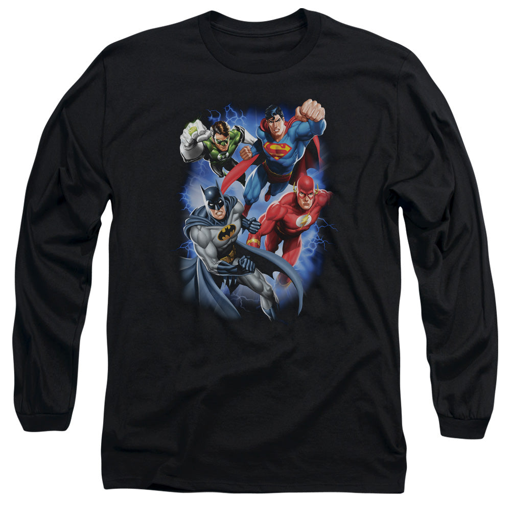 Jla - Storm Makers - Long Sleeve Adult 18/1 - Black T-shirt