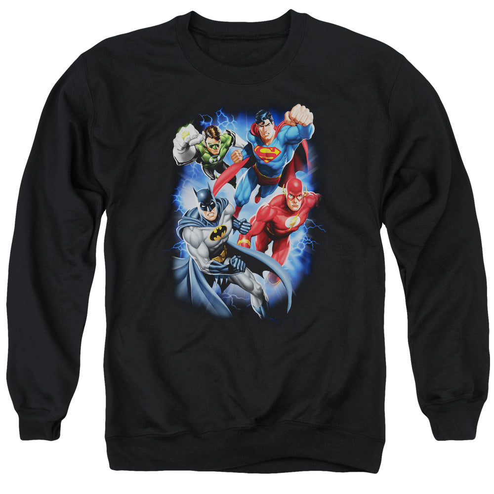 Jla - Storm Makers - Adult Crewneck Sweatshirt - Black