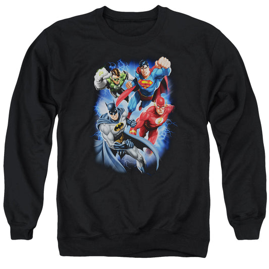Jla - Storm Makers - Adult Crewneck Sweatshirt - Black