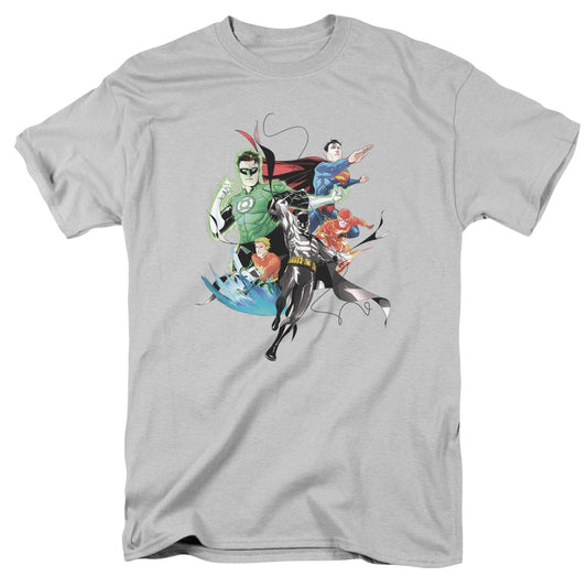 Jla - Mashup - Short Sleeve Adult 18/1 - Silver T-shirt