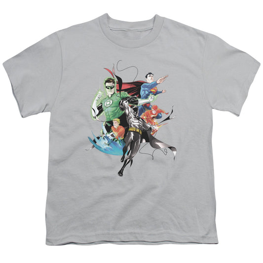Jla - Mashup - Short Sleeve Youth 18/1 - Silver T-shirt