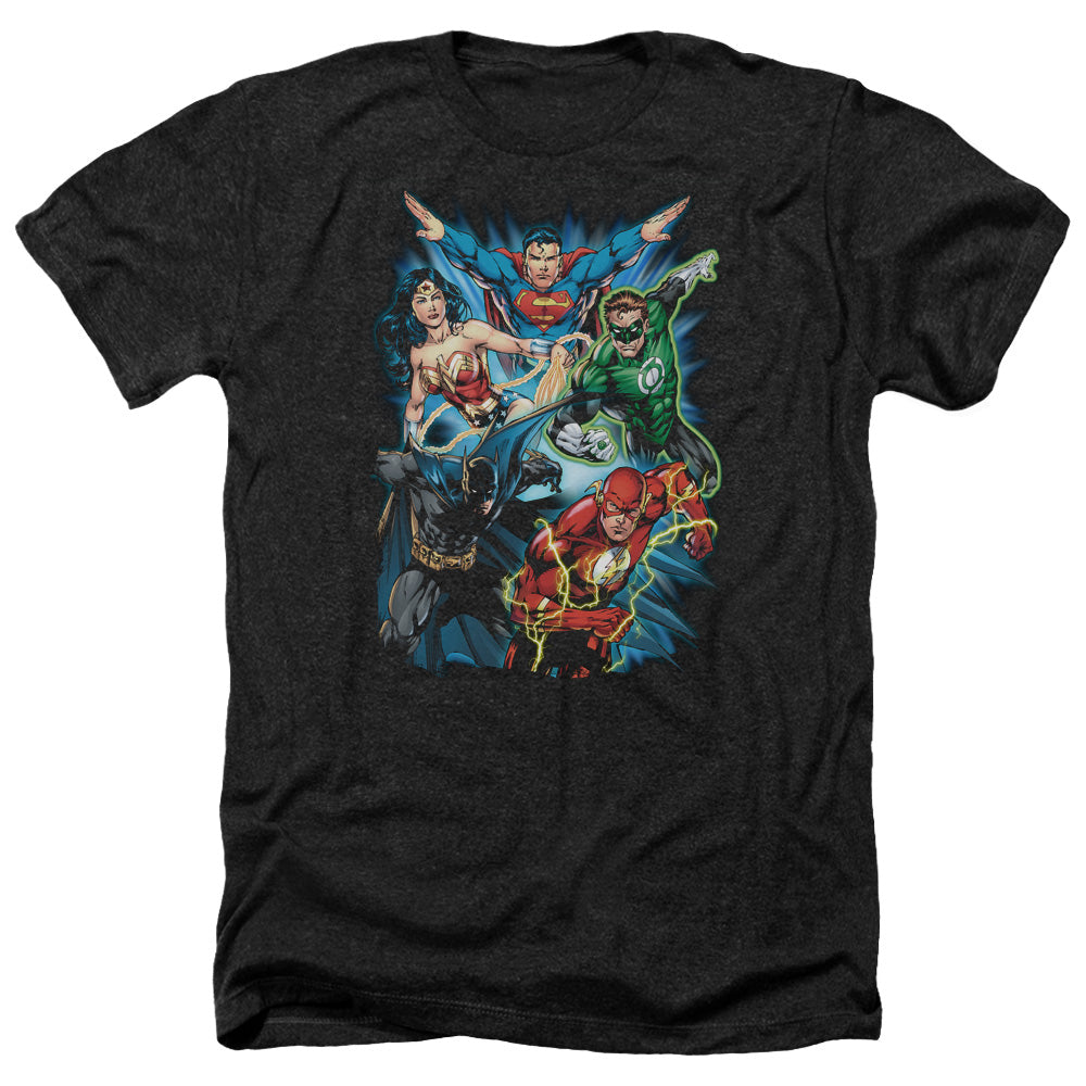 Jla - Jl Assemble - Adult Heather-black