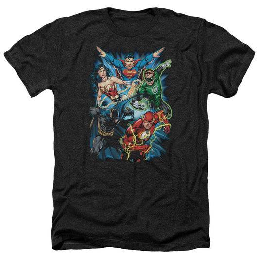 Jla - Jl Assemble - Adult Heather-black